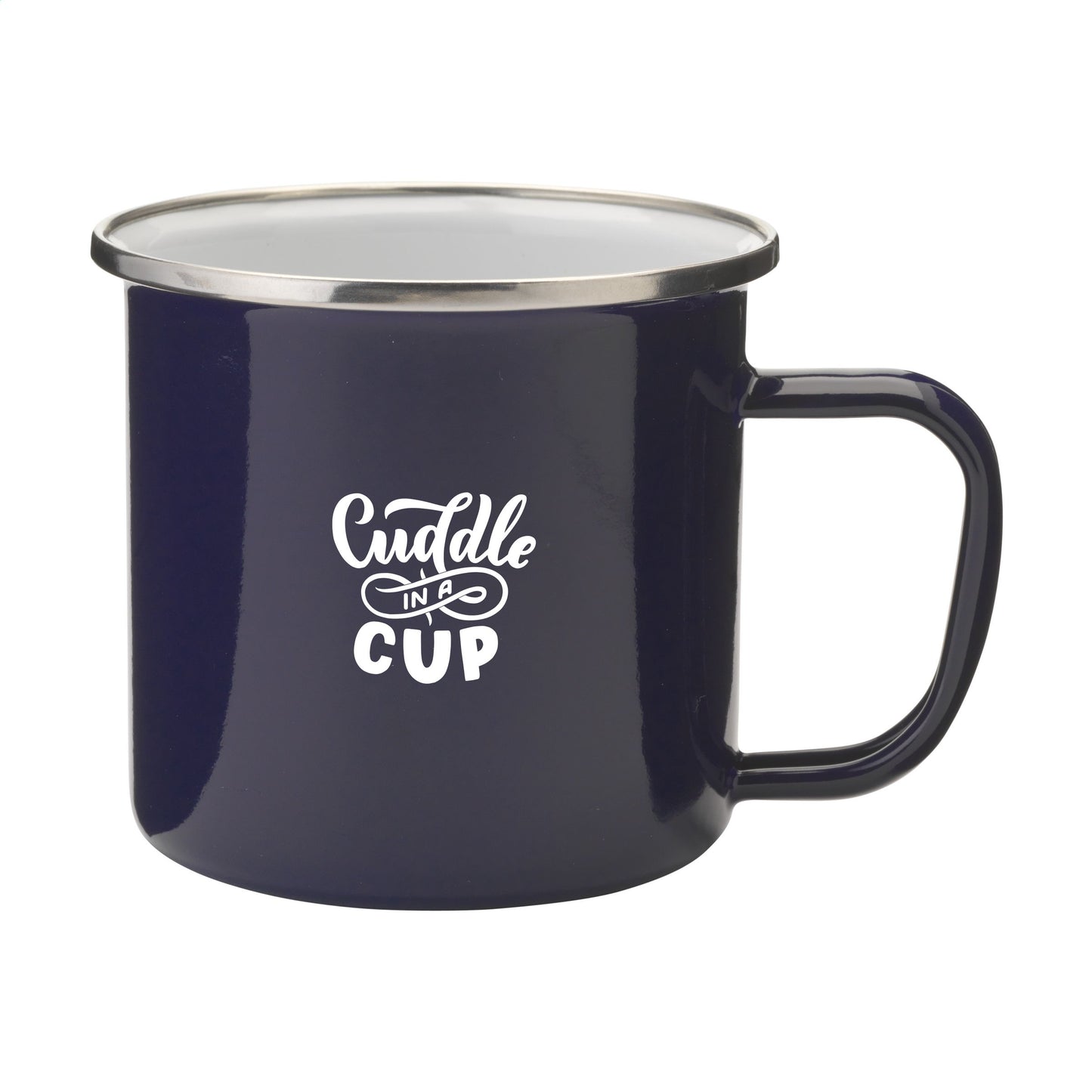 Retro Silver Emaille Mug Tasse