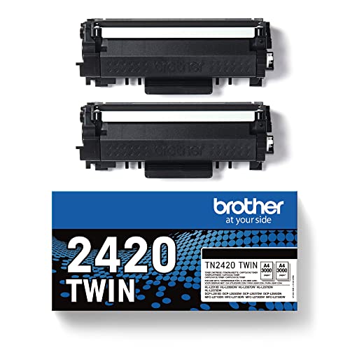 Brother TN2420TWIN Bundle mit 2 Tonern, schwarz