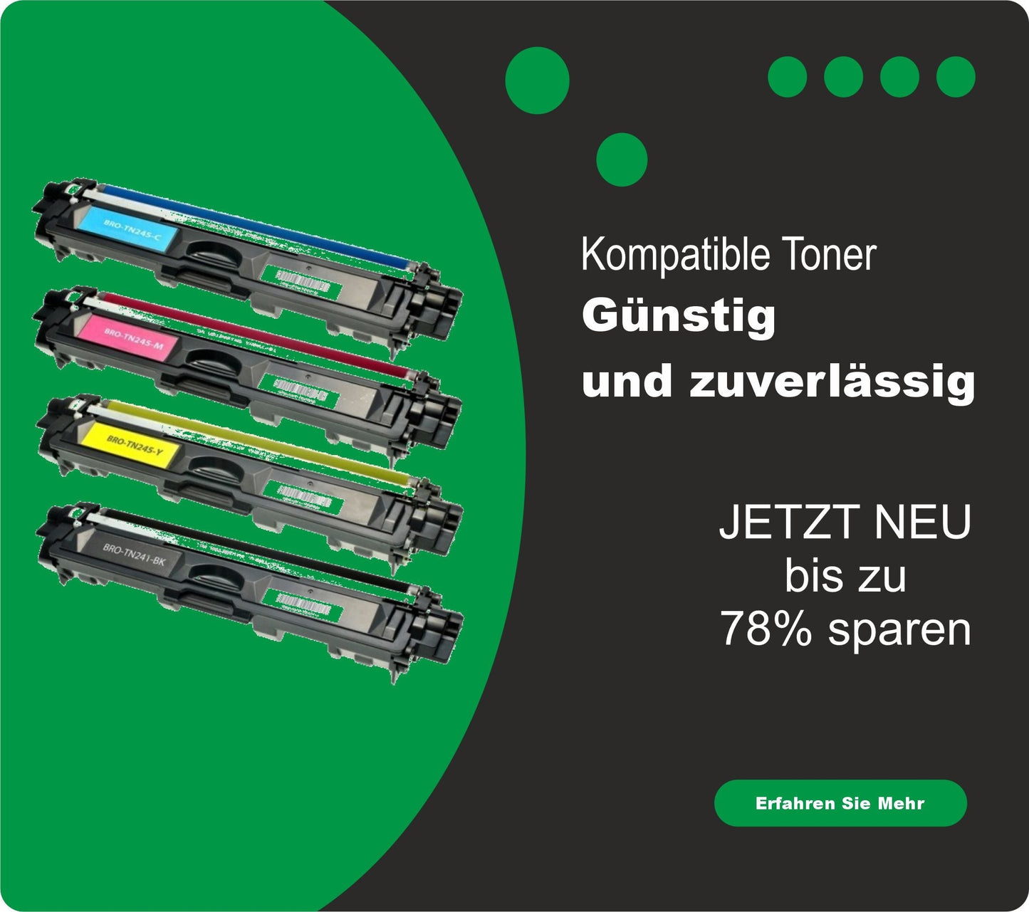 4 Stück Toner TN241-245 für Brother Drucker
