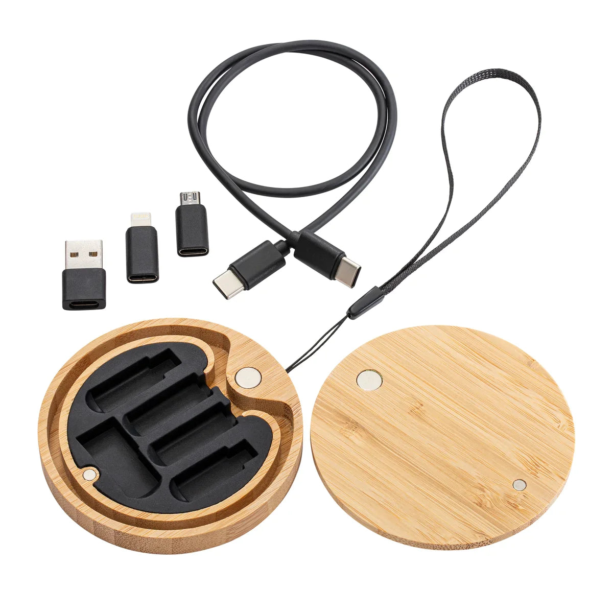 6-in-1 Ladekabel-CONVERTICS BAMBOO braun