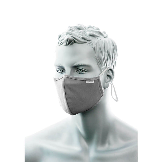3-lagige,antimikrobielle Stoffgesichtsmaske mit Nasenband (25er Box)