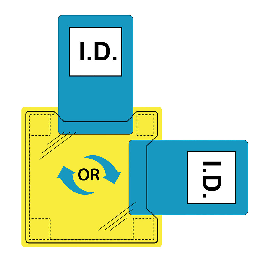 Dual ID-Halter zum Aufnähen