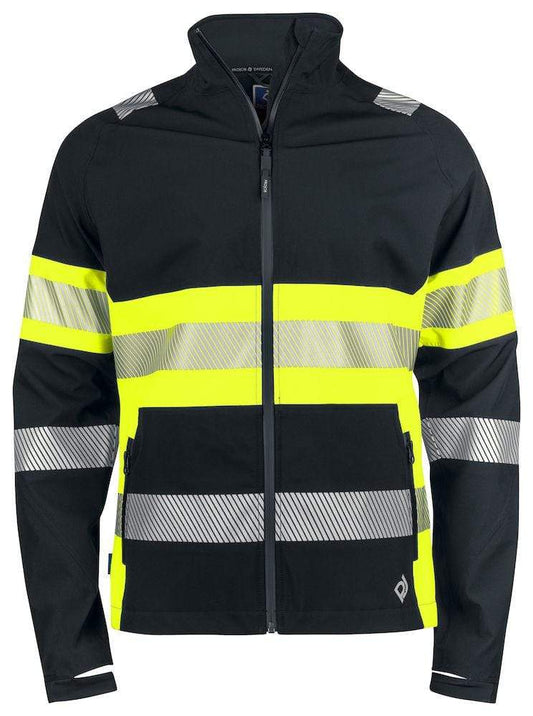 Projob Herren Softshell Jacke leicht und elastisch EN ISO 20471 Klasse 1, XS-3XL - WERBE-WELT.SHOP