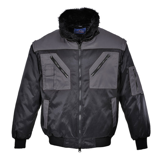 Zweifarbige Pilotjacke