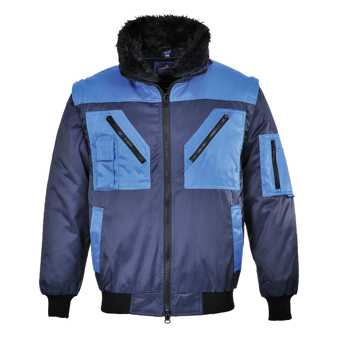 Zweifarbige Pilotjacke