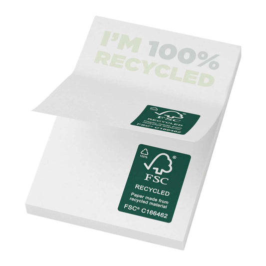 Sticky-Mate® Recycelte Haftnotizen, 50 x 75 mm, Weiß, 250 Stück