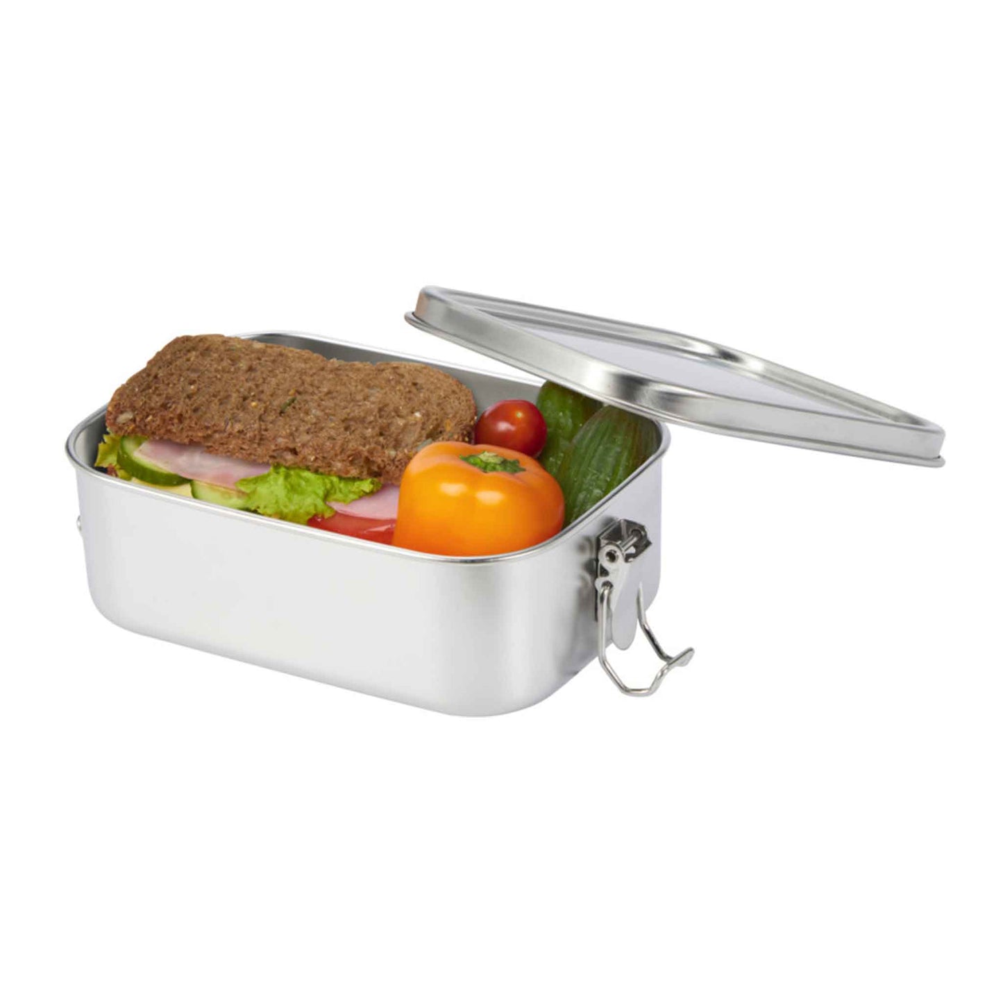 Titan Lunchbox aus recyceltem Edelstahl - Silber, 50 Stück