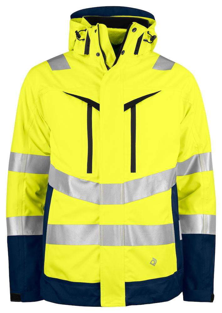 Projob Herren Wind- und Wasserdichter Parka 3-in-1 EN ISO 20471 Klasse 3/2 - 646417 - WERBE-WELT.SHOP